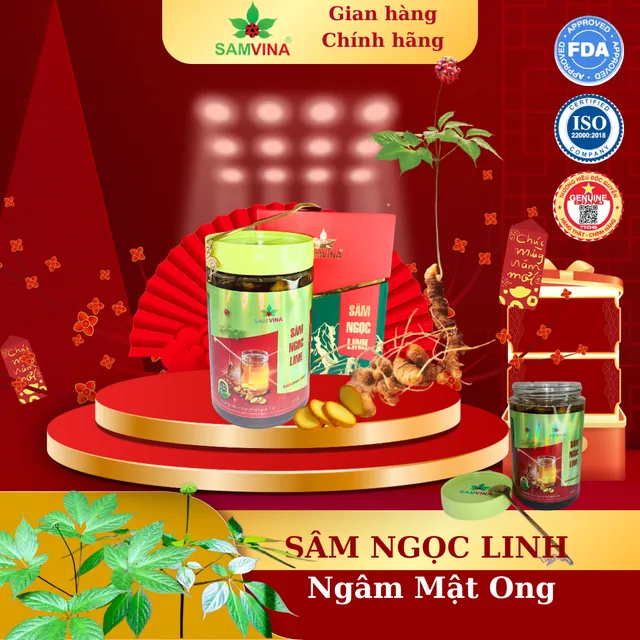Sâm Ngọc Linh Ngâm Mật Ong 600ml