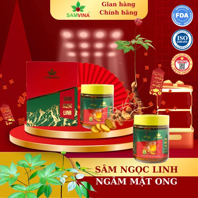 Sâm Ngọc Linh Ngâm Mật Ong 400ml — ảnh 2